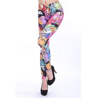 Elonbo Color Animated Character Style Digital Painting Tight Women Leggings