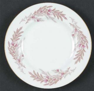 Minton Bedford Bread & Butter Plate, Fine China Dinnerware   Pink Flowers,Gray&B