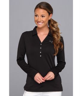 PUMA Golf L/S Polo 14 Womens Long Sleeve Pullover (Black)