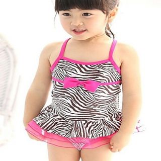 Girls Zebra One Piece Swimwear