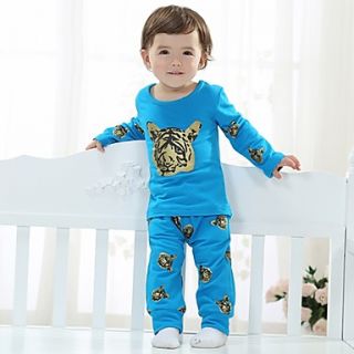 Childrens Round Collar Pattern Of The Tiger Clothing Sets