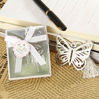 Metal Butterfly Bookmark With Silk Tassel Wedding Favor