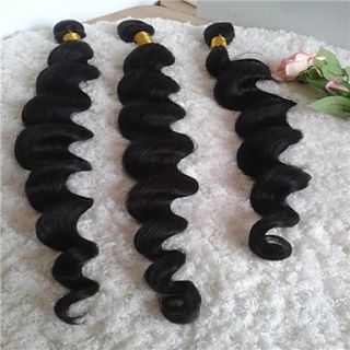 8 Inch Peruvian Loose Wave Weft 100% Virgin Remy Human Hair Extensions 3Pcs