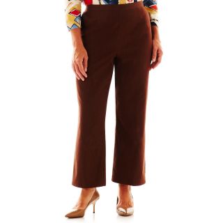 Alfred Dunner Bryce Canyon Solid Pull On Pants   Plus, Brown, Womens