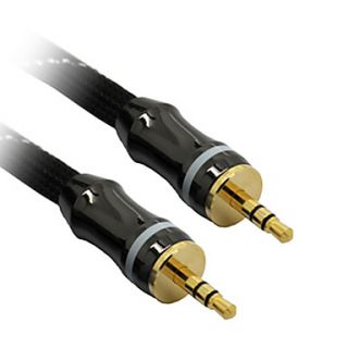 C Cable AUX 3.5mm M/M Audio Cable Black Net Plated(8M)