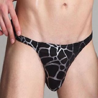Mens Sexy Leopard Low Rise Underwear Triangle