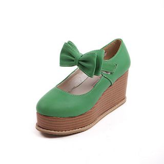 Leatherette Womens Wedge Heel Mary Jane Pumps/Heels Shoes (More Colors)