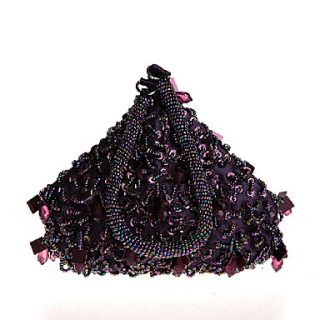 BPRX New WomenS Exquisite Handmade Triangle Evening Bag (Purple)