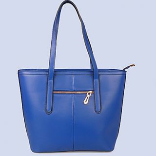 XIUQIU Womens Elegant Leather Tote Bag(Blue)