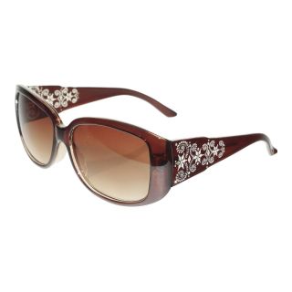 Allen B. Etched Sunglasses, Brown, Womens