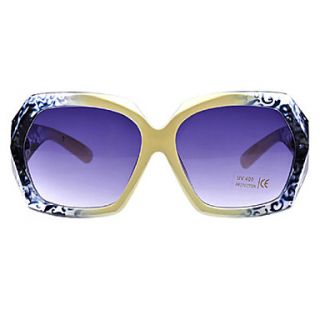 Helisun Womens Korean Fashion Argyle Large Frame Sunglasses 955 5 (Screen Color)