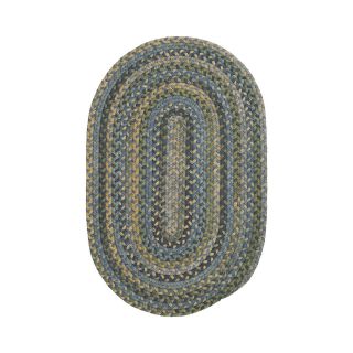Greenbrier Reversible Braided Wool Oval Rugs, Blue