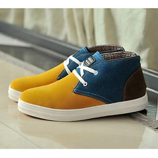 Trend Point Mens Popular Suede Shoes(Yellow)