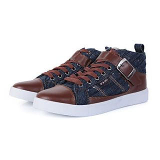 Leather Mens Flat Heel Comfort Fashion Sneakers Shoes
