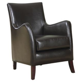 Monarch Specialties Inc. Leather Chair I 8000 Finish Dark Brown