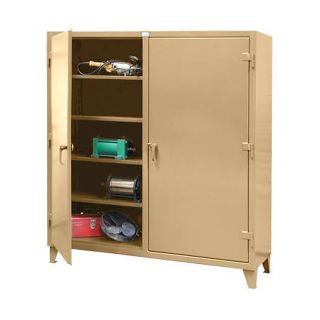 Strong Hold Ultra Capacity Double Shift Cabinet   48X24x66   Tan   Tan