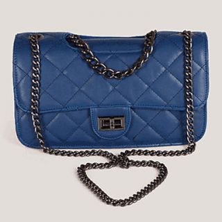 XIUQIU Womens Leather Graceful Crossbody Bag(Royal Blue)