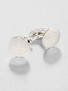 Gucci Trademark Cuff Links   Sterling Silver