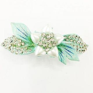 Fashion Bling Shinning Diamond Purple Flower Green Bow knot for Women Hairpin Jewelry Accessories