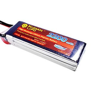 Kudian 11.1V 2200mAh 3S 35C Li Po Battery(T Plug)