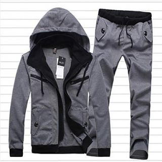 Mens Fashion Sports Casual Long Sleeve Hoodie Suits