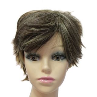 Capless Synthetic Blonde Short Straight Synthetic Hair Wig
