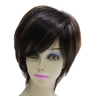 Capless Synthetic Mixed Color Short Straight Synthetic Cosplay Party Wig