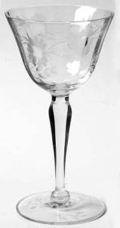 Susquehanna Salina Liquor Cocktail   Stem 3848, Gray Cut Floral, Optic