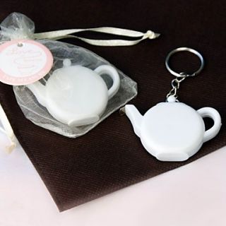 Love is Brewing Teapot Tape Measure Keychain