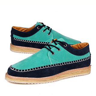 Trend Point Mens Fashion Suede Rubber Shoes(Blue)
