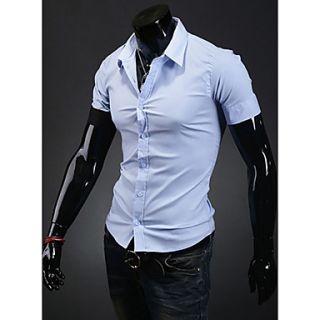 Midoo Short Sleeved Button Shirt(Light Blue)
