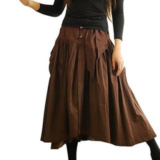 Womens Long Maxi Pure Irregular Elastic Skirts