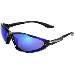 Mens 6545rv bkbu Black/ Blue Wrap Sunglasses