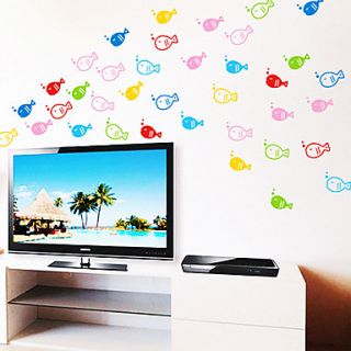 Happy Fish Patterned Wall Stickers