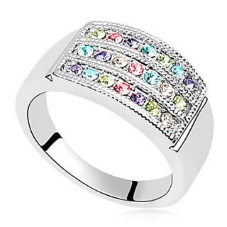 Xingzi Womens Charming Multi Color Full Crystal Ting