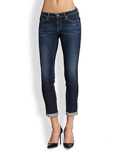 AG Adriano Goldschmied Stilt Cropped Skinny Jeans   Eight Year Blue