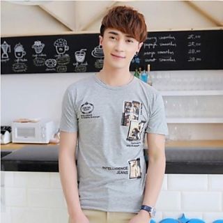 Mens Round Neck Casual Short Sleeve Vintage T shirt(Except Acc)