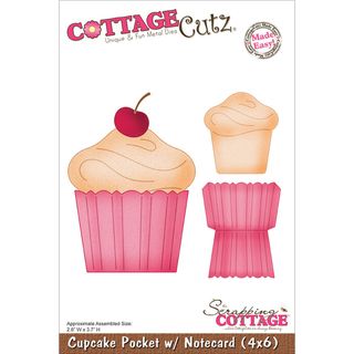 Cottagecutz Die 4x6 cupcake Pocket and Notecard Made Easy