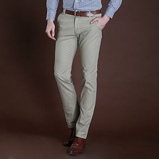 ARW Mens Leisure Solid Color 100% Cotton Light Gray Pants