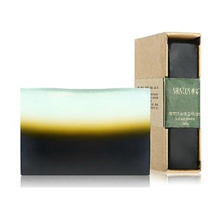 Bamboo Charcoal Mint Handmade Essential Oil Soap Whitening Moisturizing Balance Oil Secretion Anti acne 100g