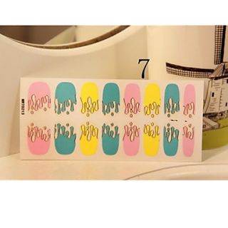 Different Summer Color Full Finger Designs Of Nails Art Stickers Patch For Bride