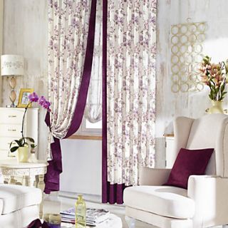 (One Pair) Country Classic Floral Energy Saving Curtain