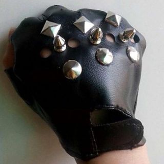 Mens Fashionable Rivets Fingerless Gloves