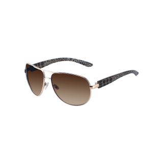 LIZ CLAIBORNE Boucherie Aviator Sunglasses, Brown, Womens