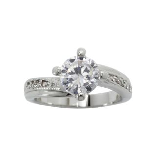Bridge Jewelry Channel Set Crystal Cocktail Ring
