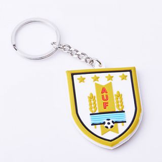 Uruguayan National Emblem Rubber Key Buckle
