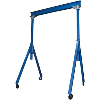 Vestil Steel Gantry Crane   Adjustable Height, 4,000 Lb. Capacity, 15ft.L Beam,