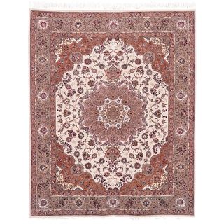 Safavieh Hand knotted Tabriz Floral Multi Wool/ Silk Rug (8 X 10)