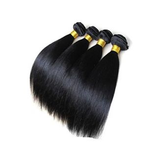 12 Inch 3pcs/lot Grade 5A Brazilian Virgin Hair Silk Straight Hair Extensions/Weaves