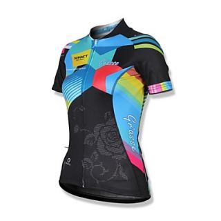 Spakct S14C01 Womens 100% Polyester COOLDRY Short Sleeve Quick Drying Cycling Jersey